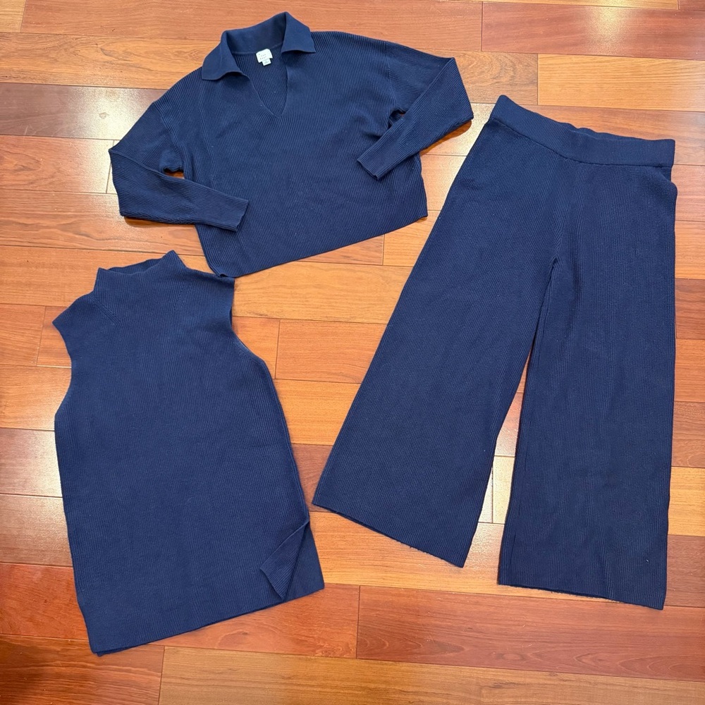 A New Day • Navy Blue Knit Apparel Set Size S/M